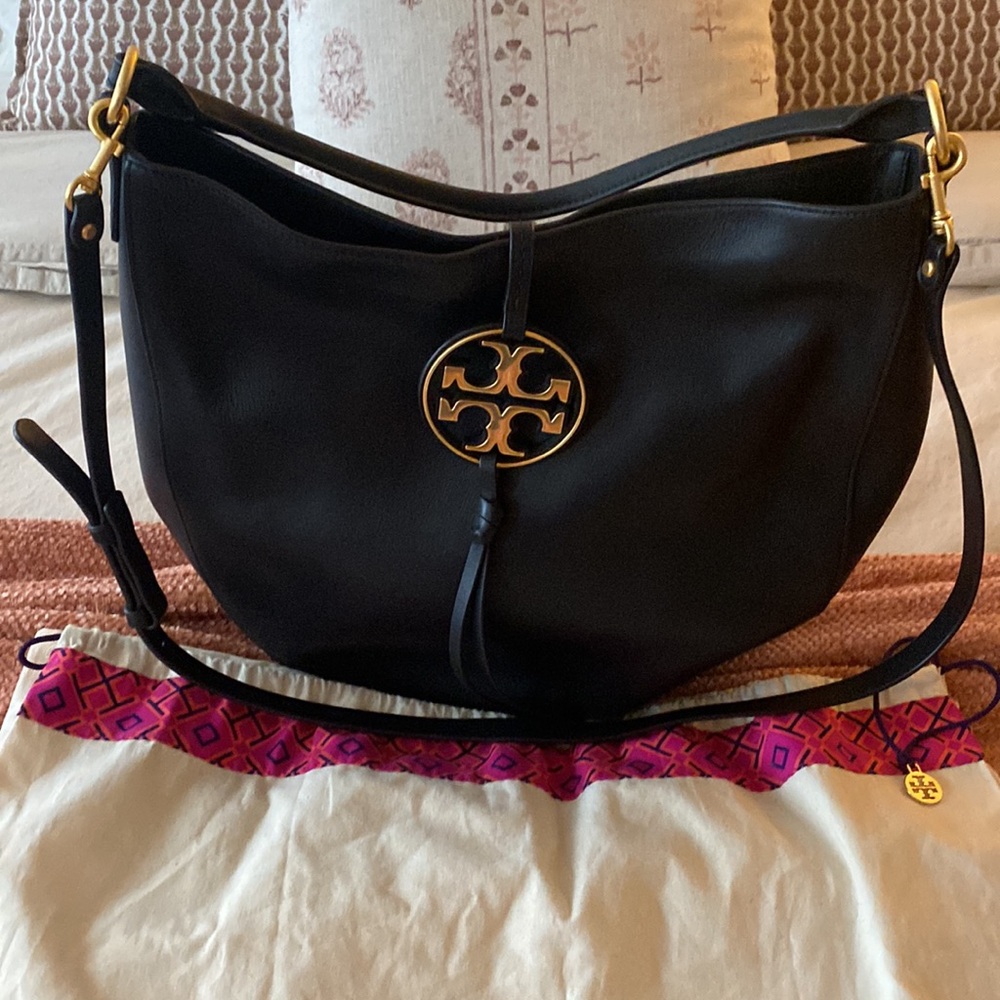 Tory Burch Large Black Hobo.